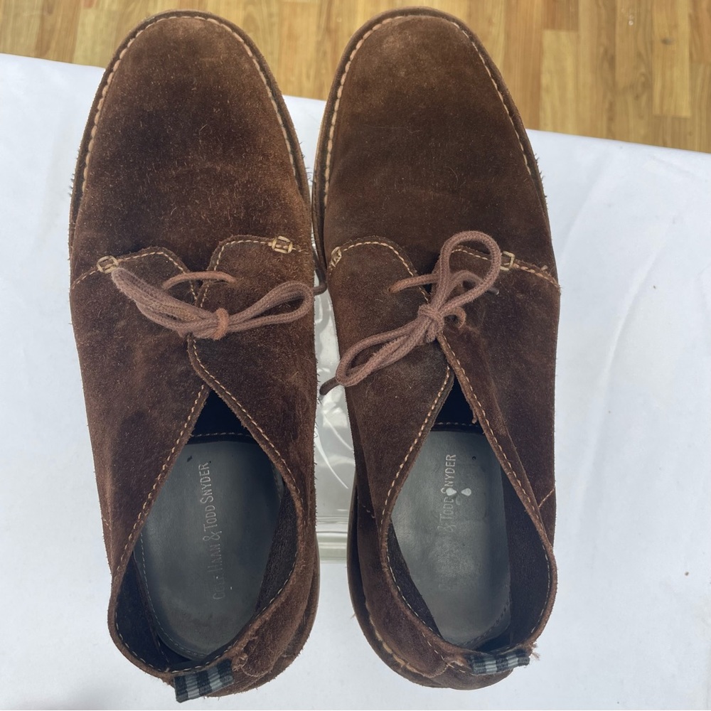 Mens Cole Haan Todd Snyder Lewis Chukka Brown Suede Ankle Boots Size 11.5 M GUC - Picture 3 of 7
